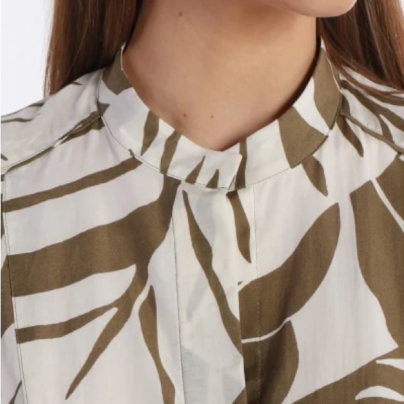 NWT Marella Spring 2024 Patterned Dress Long Tie Waist Olive - Picture 6 of 8